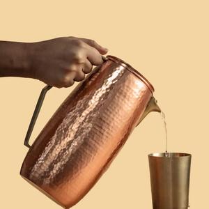 Nouvelle carafe en cuivre écologique de qualité supérieure avec couvercle et poignée 1300 ml, corps sans raccord, pour la maison, le bureau, la cuisine, utilisation quotidienne BB - Product Image 3