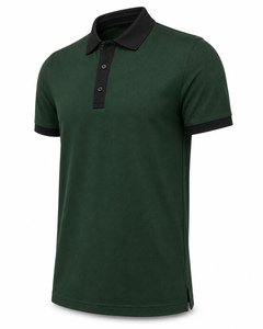 เสื้อเชิ้ตผู้ชายขายส่ง ผ้าถักโพลีเอสเตอร์/คอตตอน กันหด แขนสั้น สไตล์ไฮสตรีท บริการรับผลิตตามแบบ OEM ระบายอากาศได้ดี - Product Image 3
