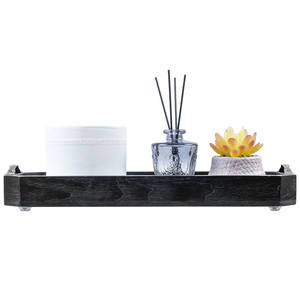 MyGift Bandeja de baño de madera negra Elección popular Organizador de tanque de inodoro Suministros de baño y inodoro - Product Image 4