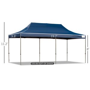 Upgraded Blue 10x20 Pop up Tent with <b>Roller</b> <b>Bag</b> 7 Removable Sidewalls Privacy Features - Product Image 3