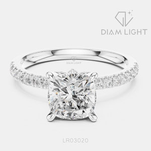 1.27CT Cushion Cut Lab Grown Diamond Fancy <b>Ring</b> for Gift IGI Certified 14K White Gold F+ Color VS+ Clarity Engagement <b>Ring</b> Gift - Product Image 1