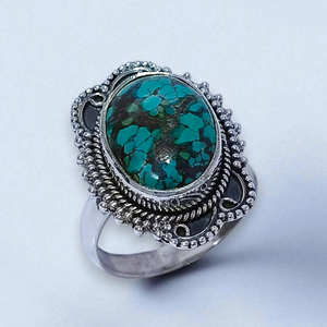 Anillos de Plata de Ley 925 con Turquesa Natural, Diseño Hecho a Mano, Precio al por Mayor, Joyería de Plata - Product Image 2