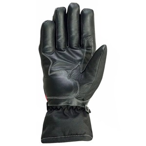Leather Full Finger <b>Gloves</b> Winter Thermal Insulated Cycling Men Black <b>Red</b> Buckle Closure Hook Loop Closure Custom Riding - Product Image 4