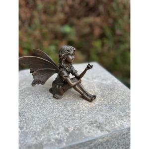 Handcrafted Bronze Sitting <b>Fairy</b> Sculpture Garden Farm Decor Metal <b>Fairy</b> <b>Ornaments</b> Handmade Customizable Designs - Product Image 6