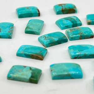 Turquesa azul Mohave en forma de cabujón rectangular, piedra preciosa suelta para la fabricación de joyas - Product Image 1