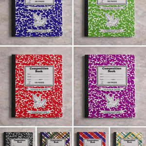 สมุดโน้ตแบบเย็บด้าย ทนทาน เหมาะสำหรับเขียนเรียงความในโรงเรียน กระดาษเส้นบรรทัดกว้าง - Product Image 2