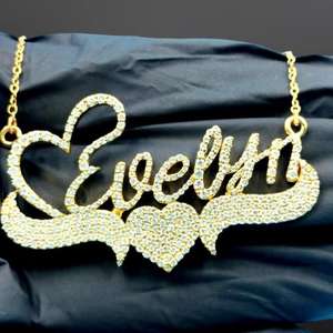 Colgante Personalizado con Cualquier Nombre o Letra, Acabado en Oro Amarillo, Plata 925, Estilo Hip Hop, Colgante Iced Out, Colgante Rapper Bling, Regalo de Cumpleaños para Ella - Product Image 5