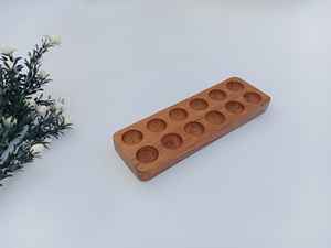 Plateau de service à œufs en bois à 12 emplacements, support de rangement rustique pour œufs, idéal pour le camping, au meilleur prix - Product Image 2