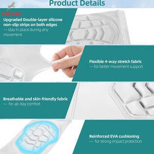 แผ่นรองเข่าแบบนุ่มและระบายอากาศได้ดี พร้อมตัวล็อคปรับได้และดีไซน์สวมใส่ง่าย - Product Image 2