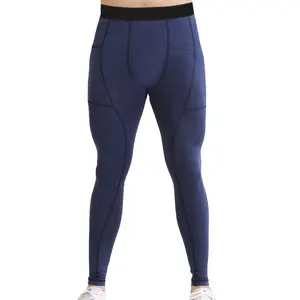 최고 동향 맞춤형 블루 컬러 남성 활성 착용 압축 Stretchable 바지 체육관 착용 합리적인 가격