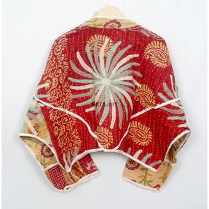 Wholesale 100% Cotton Designer Kantha <b>Jacket</b> MultiColor Ethnic Style Embroidery with open closure Handmade Vintage kantha <b>jacket</b> - Product Image 5