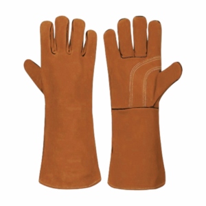 Gants de soudage en cuir de vachette renforcé, résistants à la chaleur et aux étincelles, pour la sécurité industrielle, la lutte contre les incendies, le barbecue et la manipulation du bœuf - Product Image 6