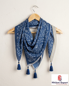Écharpe en soie imprimée de luxe pour femme, foulard carré léger personnalisé, fabricant OEM ODM de textiles, fournisseur en gros - Product Image 4
