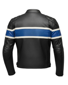Winter Warm Breathable Adult Size High Street Fashion Casual Men's <b>Leather</b> <b>Jacket</b> With Canvas Fabric <b>Long</b> Sleeve Stand Collar - Product Image 4