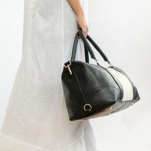 Bolsa de equipaje Hairon de piel de vaca de viaje, bolsa de lona Vintage de cuero para acampar y senderismo, bolsa de fin de semana hecha a mano para hombres y mujeres - Product Image 3