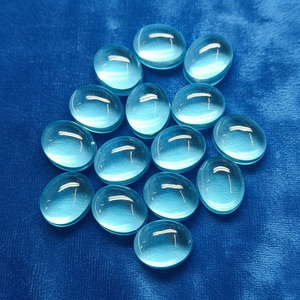 OEM/ODM Disponible: Cabujones de Topacio Azul de 10x12 MM para Hidroterapia, Joyería y Kits de Sanación. Fabricante de Cristales para Joyería - Product Image 1