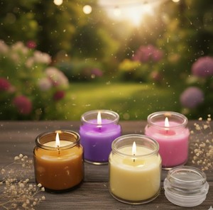 Bougie artisanale en verre parfumée à la cire de soja et à la paraffine de qualité supérieure - Décoration d'intérieur de luxe écologique pour Halloween - Product Image 3