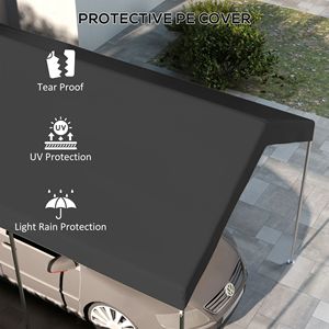 Telo di Ricambio per Tendalino Camion 20ft, Resistente ai Raggi UV, con Corde Elastiche a Sfera 10ft x 20ft, Grigio Scuro - Product Image 6