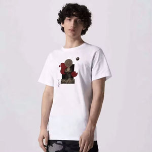 T-shirts pour hommes en coton peigné 100% personnalisés avec impression sérigraphique, style streetwear, mode estivale, haute qualité, légers, vente en gros, pas cher - Product Image 1