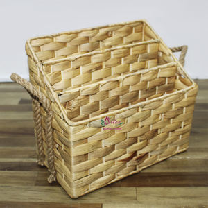 Porte-revues en jacinthe d'eau et jonc de mer écologique, artisanat fait main pour la maison et le bureau, Artex Dong Thap, Vietnam - Product Image 6