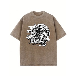 T-shirt graphique pour homme en coton de haute qualité, col rond, décontracté, avec un design imprimé moderne pour un confort quotidien - Product Image 3