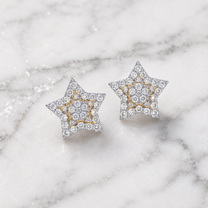 เครื่องประดับผู้หญิงสุดหรูทันสมัยไม่ซ้ำใคร SHRAMAN DIAMOND ทองคำแท้ 10K ต่างหูเพชรโมอิสซาไนต์รูปดาวขนาดใหญ่สั่งทำพิเศษสำหรับงานแต่งงาน - Product Image 3