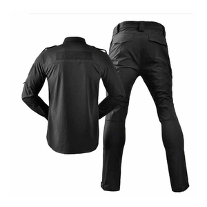Ensemble uniforme de sécurité pour hommes en polyester et coton, chemise de travail et pantalon cargo, haute qualité, pour l'été, usage professionnel, couleur et logo personnalisables - Product Image 2