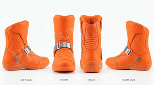 Bottes de moto confortables et personnalisées, protectrices, antidérapantes, imperméables, durables, pour la course, équipement de sécurité pour moto, chaussures pour hommes - Product Image 4