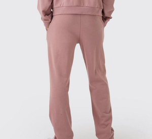 Pantalon de survêtement en molleton pour homme, taille élastique, poches latérales, style décontracté, pour l'automne, couleur rose - Product Image 4