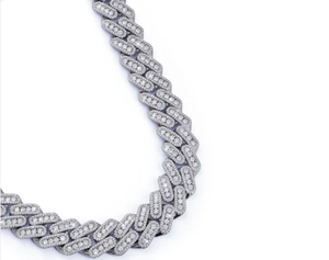 Rhodium Plated Stainless Steel <b>Statement</b> <b>Necklace</b> Link Chain Luxury Unisex Everyday Wear - Product Image 2