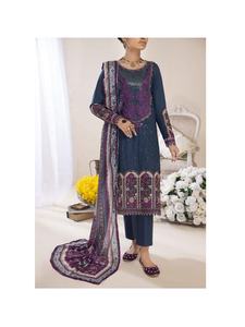 Robe chemise à manches longues brodée pour femme Nouvelle collection pakistanaise Shalwar Kameez avec soie et rayonne pour les fêtes et les mariages - Product Image 2