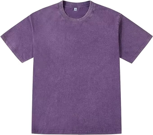 Camisetas de estilo vintage con hombros caídos y lavado ácido para hombre, ropa urbana de cuello redondo de secado rápido, 100% algodón, ropa para hombre. - Product Image 3