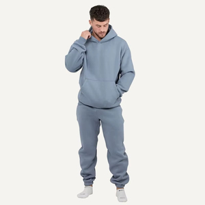Conjunto de Sudadera con Capucha Blanca Unisex, Manga Larga, Patrón Geométrico, Ropa Deportiva, Bolsillos Laterales, Corte Holgado, 100% Algodón - Product Image 5