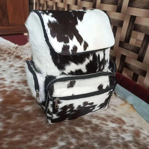 Luxury cowhide leather hair on <b>backpacks</b> bulk supplier OEM custom logo export quality student bags in reasonable price - Product Image 5