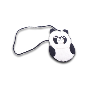 <b>Panda</b> Face Stripe Bag with Felt Themed <b>Toys</b> - Product Image 1