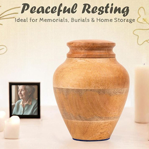 Handcrafted Memorial Wooden Urn Box Custom Engraved Wooden Ashes Urn Wooden Cremation Urn for Family Memorials by AYAANS - Product Image 4