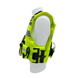 Chaleco de Seguridad Reflectante de Alta Visibilidad con Múltiples Bolsillos, Cierre de Cremallera y Diseño de Malla para Trabajo al Aire Libre - Product Image 4