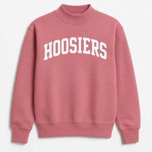Sweat-shirt unisexe Hoosiers à col montant, pull molletonné oversize décontracté à manches longues, chaud pour l'hiver, en mélange de coton, motif universitaire - Product Image 4