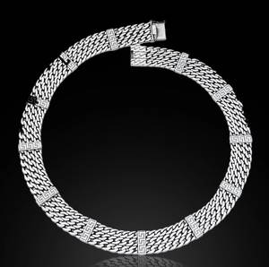 Collar de cadena griega para hombre de 16 mm, fabricado en plata de ley 925 con una construcción de eslabones gruesos y un estilo contemporáneo audaz. - Product Image 3