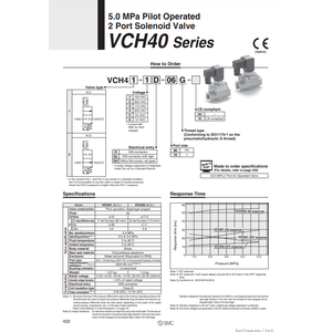 Soupape de commande VCH42-5D-06G électrovanne pneumatique SMC - Product Image 1