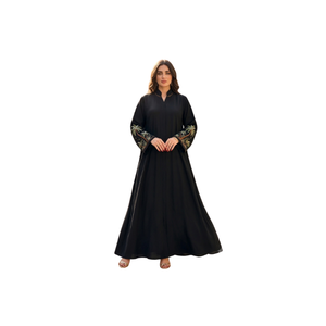 Light Green Floor Length <b>Abaya</b> with Machine Embroidery Modest Loose Fit <b>Abaya</b> Middle East Style Wholesale Muslim Women's Wear - Product Image 2