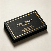 Cartes de visite personnalisées pour l'image de marque de l'entreprise |   Papier d'art classique minimaliste et élégant avec logo en relief