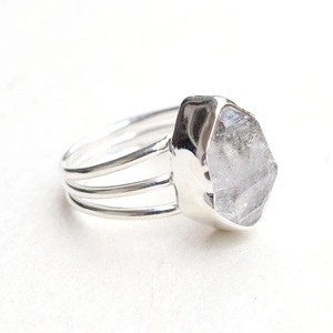 Bague artisanale en argent sterling 925 avec diamant Herkimer naturel, bijoux en pierres précieuses pour elle - Product Image 4
