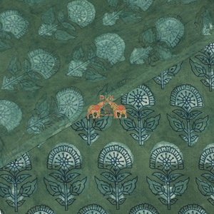 Nueva llegada de telas de algodón con estampado tradicional indio Dabu, hechas a mano con técnicas de bloque, para costura femenina, tela Jaipuri. - Product Image 5