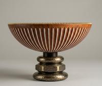 Ensemble de vases de table en bronze faits à la main avec bordure dorée et couvercles