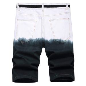 กางเกงยีนส์ขาสั้นผู้ชายเอวยางยืดแฟชั่นสุดฮิตขายดี ดีไซน์และโลโก้พิมพ์ลายตามสั่ง คุณภาพสูง - Product Image 6