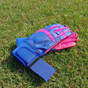 Gants de frappeur de baseball en cuir de vachette robuste, durables, ambidextres, avec fermeture auto-agrippante, écologiques et respirants - Product Image 6