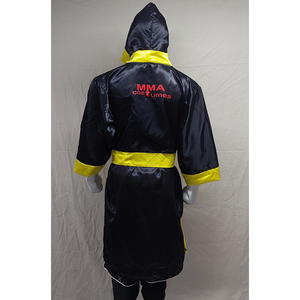Bata de boxeo personalizada con capucha, bata de boxeo de satén, ropa de combate para entrenamiento en el gimnasio, bata para boxeadores. - Product Image 3