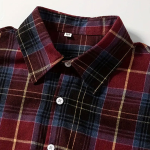 เสื้อเชิ้ตผู้ชายลายสก็อตผ้าแฟลนเนล แขนยาว ผ้าฝ้าย 100% สไตล์ลำลอง รับผลิตตามแบบ OEM ไซส์ใหญ่ คุณภาพสูง ขายส่ง - Product Image 4