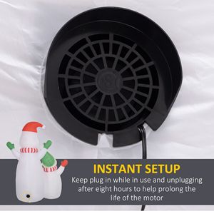 Pupazzo di Neve Gonfiabile Gigante da 2,4 Metri con Luci LED Rotanti, Decorazione Natalizia da Giardino per Uso Interno ed Esterno - Product Image 6